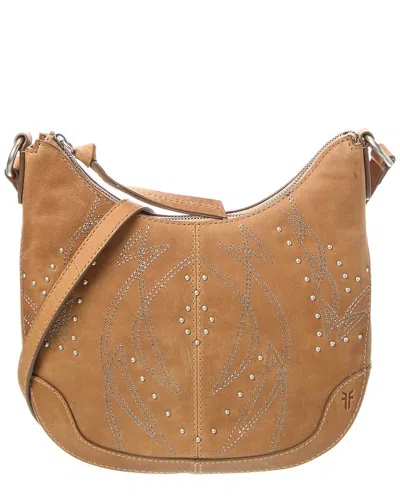 Frye Sara Leather Crossbody In Sand