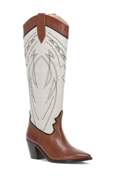 Frye Sara Pointed Toe Western Boot In Brown