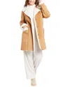 Frye Sherpa Coat In Brown