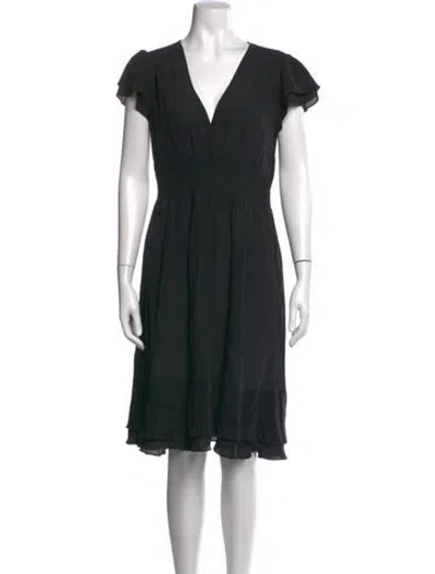 Pre-owned Frye Silk Knee-length Dress In Black