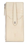 Frye Slim Leather Snap Card Wallet In Brown