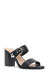 Frye Stella Buckle Sandal In Black