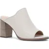 Frye Stella Leather Block-heel Mule Sandals In Ivory