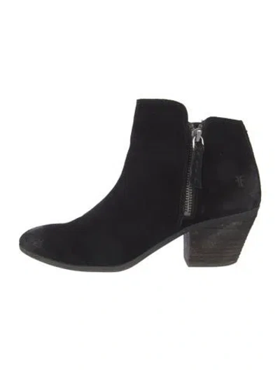 Pre-owned Frye Suede Boots In Black