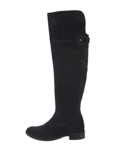 Pre-owned Frye Suede Boots In Black