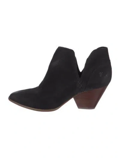 Pre-owned Frye Suede Boots In Black