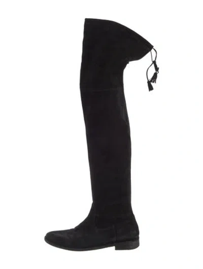 Pre-owned Frye Suede Boots In Black