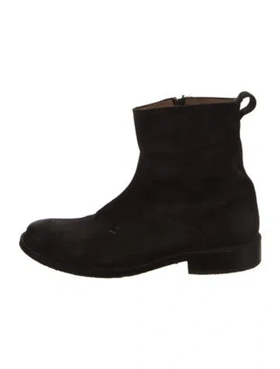 Pre-owned Frye Suede Boots In Black