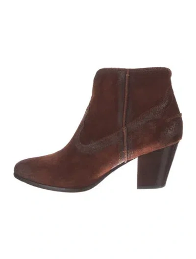 Pre-owned Frye Suede Boots In Brown
