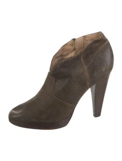 Pre-owned Frye Suede Boots In Brown