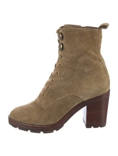 Pre-owned Frye Suede Boots In Brown