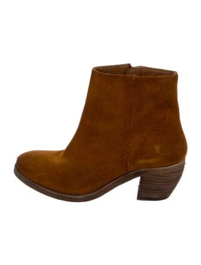 Pre-owned Frye Suede Boots In Brown