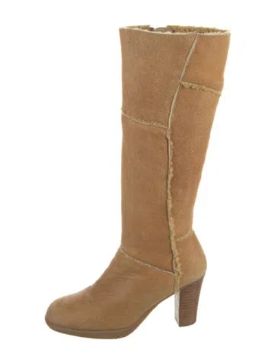 Pre-owned Frye Suede Boots In Brown