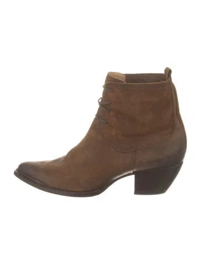 Pre-owned Frye Suede Boots In Brown