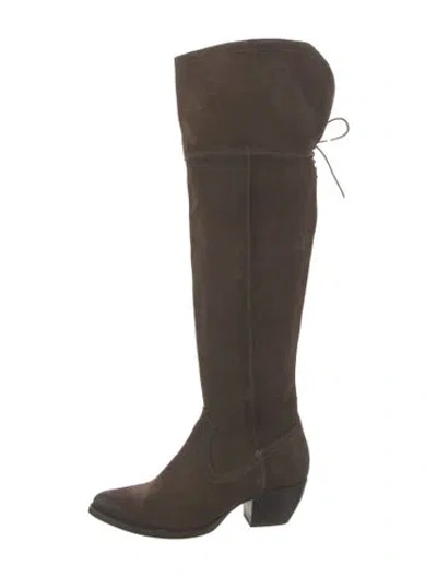 Pre-owned Frye Suede Boots In Brown