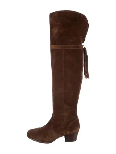Pre-owned Frye Suede Boots In Brown