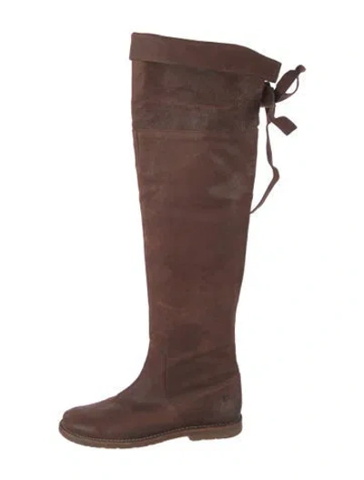 Pre-owned Frye Suede Boots In Brown