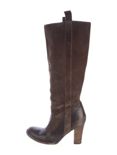 Pre-owned Frye Suede Boots In Brown