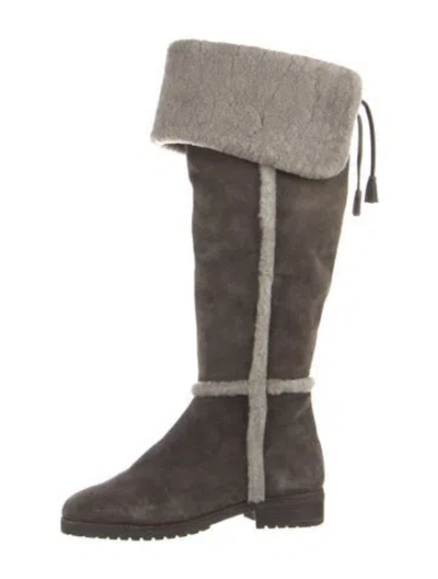 Pre-owned Frye Suede Boots In Gray