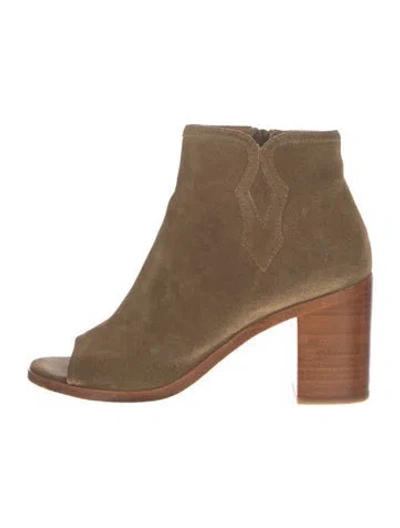 Pre-owned Frye Suede Boots In Neutral