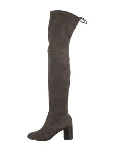 Pre-owned Frye Suede Boots In Neutral