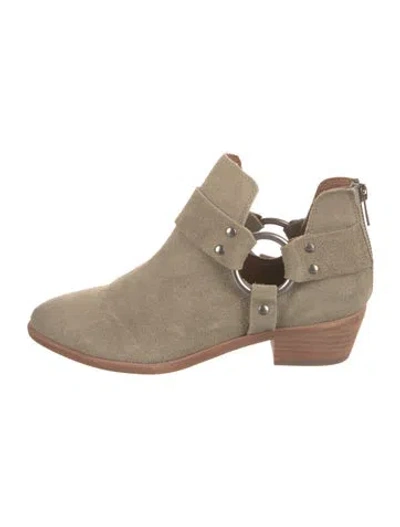 Pre-owned Frye Suede Boots In Neutral