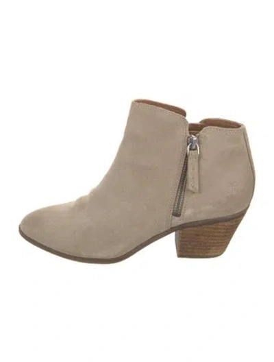 Pre-owned Frye Suede Boots In Neutral