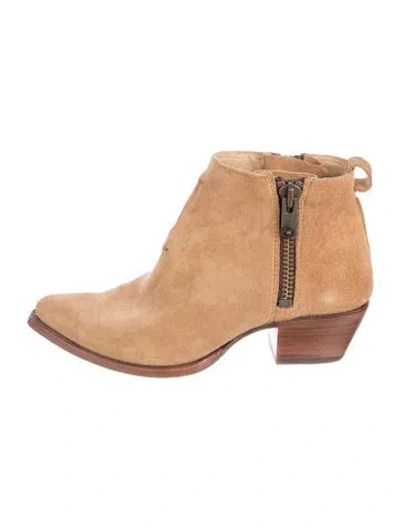 Pre-owned Frye Suede Boots In Neutral