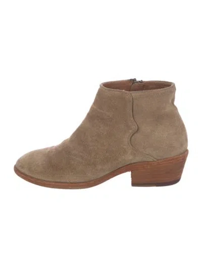 Pre-owned Frye Suede Boots In Neutral