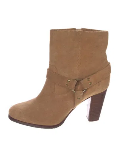 Pre-owned Frye Suede Boots In Neutrals