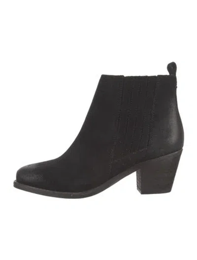 Pre-owned Frye Suede Chelsea Boots In Black