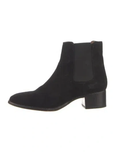 Pre-owned Frye Suede Chelsea Boots In Black