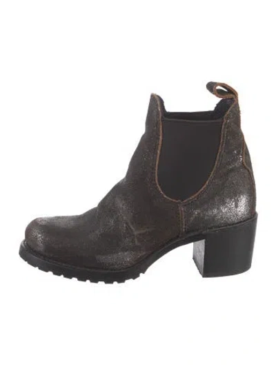 Pre-owned Frye Suede Chelsea Boots In Black/brown