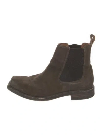 Pre-owned Frye Suede Chelsea Boots In Brown