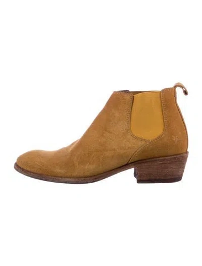 Pre-owned Frye Suede Chelsea Boots In Brown