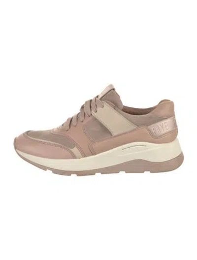 Pre-owned Frye Suede Colorblock Pattern Sneakers In Neutral