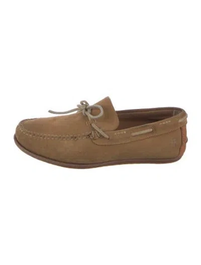 Pre-owned Frye Suede Drivers In Brown