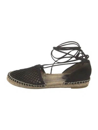 Pre-owned Frye Suede Espadrilles In Black