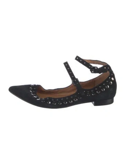 Pre-owned Frye Suede Flats In Blue