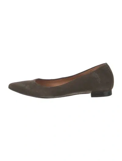 Pre-owned Frye Suede Flats In Brown