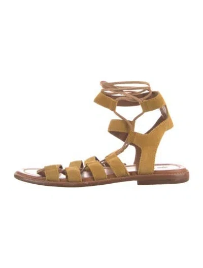 Pre-owned Frye Suede Flats In Brown