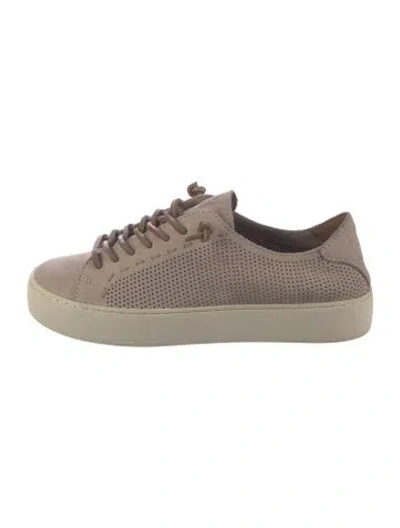 Pre-owned Frye Suede Lasercut Accents Sneakers In Grey