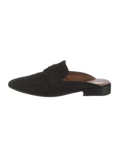Pre-owned Frye Suede Loafers In Black