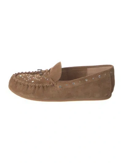 Pre-owned Frye Suede Moccasins W/ Tags In Brown