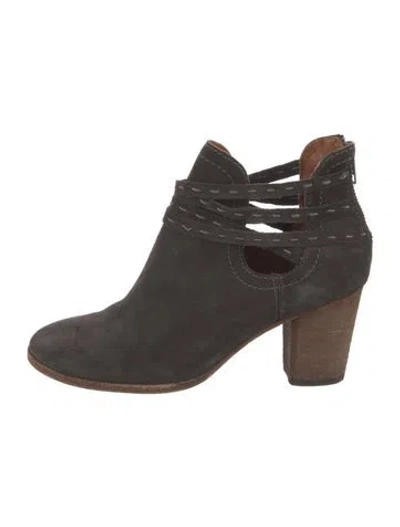 Pre-owned Frye Suede Mules In Gray