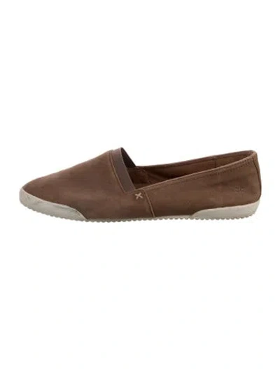 Pre-owned Frye Suede Mules In Neutral