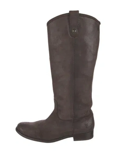 Pre-owned Frye Suede Riding Boots In Brown