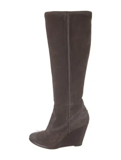 Pre-owned Frye Suede Riding Boots In Brown
