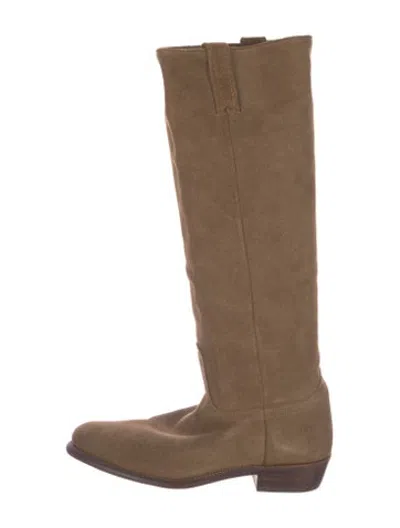 Pre-owned Frye Suede Riding Boots In Brown/neutrals