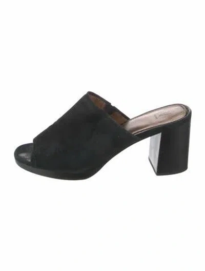 Pre-owned Frye Suede Sandals In Black